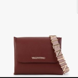 AUTHENTIC - Alexia Bordeaux Multi Logo Strap Shoulder Bag, by Mario Valentino,